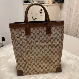 Gucci Brown Monogram GG Canvas Tote